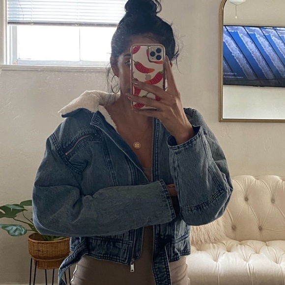 Jackets & Blazers - BOMBER JEAN JACKET